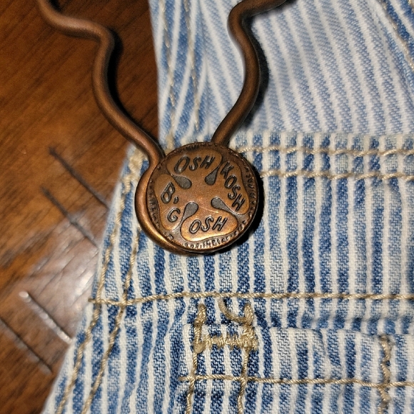 OshKosh B'gosh Blue Striped Kids Overall Dress - Picture 5 of 6